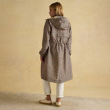 Joules HOLKHAM Waterproof Packable Raincoat With Hood Brown Check