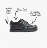 Kickers 114862 FRAGMA STRAP Boys School Shoes Black