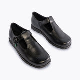 Kickers 115711 FRAGMA T-BUCKLE Girls School Shoes Black