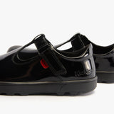 Kickers 116227 PLUNK MJ Girls School Shoes Black Patent