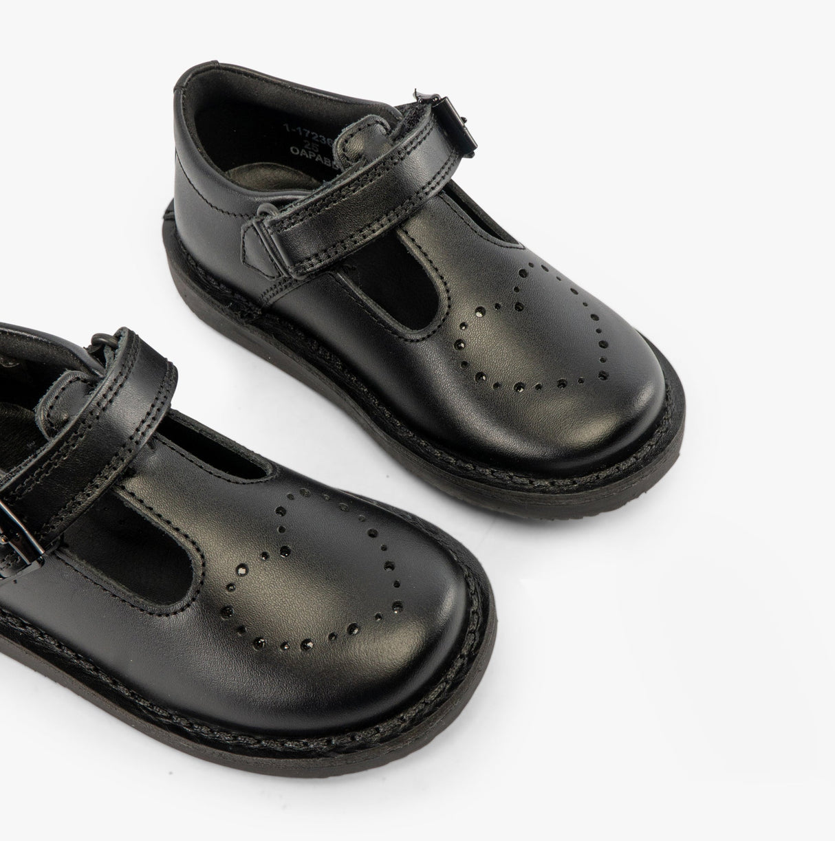 Kickers 117236 KOPI HEART T BAR Infant Girls School Shoes Black