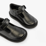 Kickers 117236 KOPI HEART T BAR Infant Girls School Shoes Black