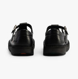 Kickers KICK Girls T-Bar Leather School Shoes Black