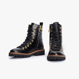 Barbour BLAKE Womens Hiker Boots Black Polido