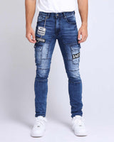 Badges Slim Fit Workwear Blue Jeans