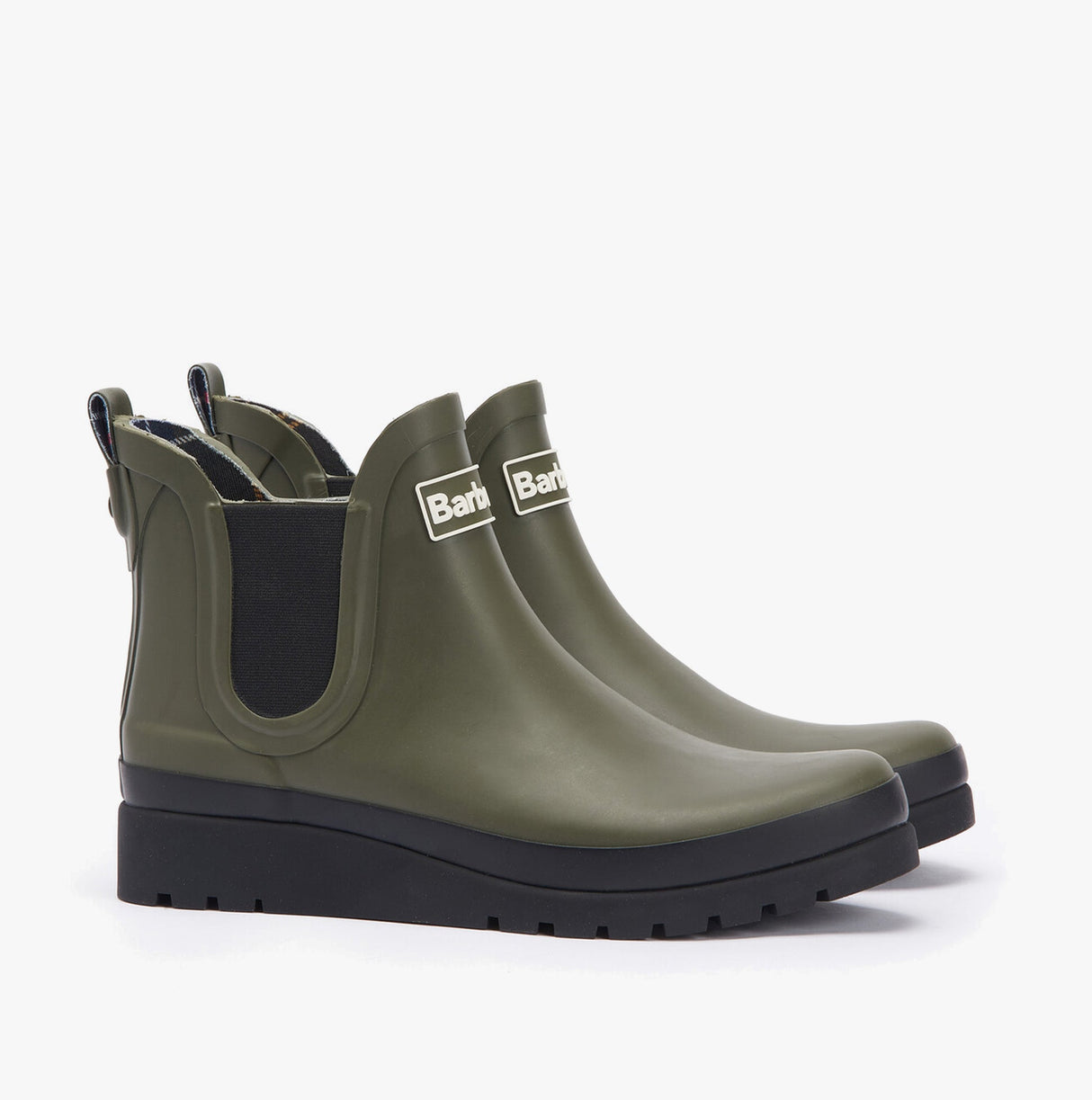 Barbour CLIFTON Womens Chelsea Wellies Olive/Black