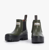 Barbour HALTON Womens Chelsea Wellies Olive/Black