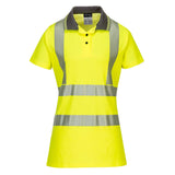 Portwest Hi-Vis Women's Cotton Comfort Pro Polo Shirt S/S