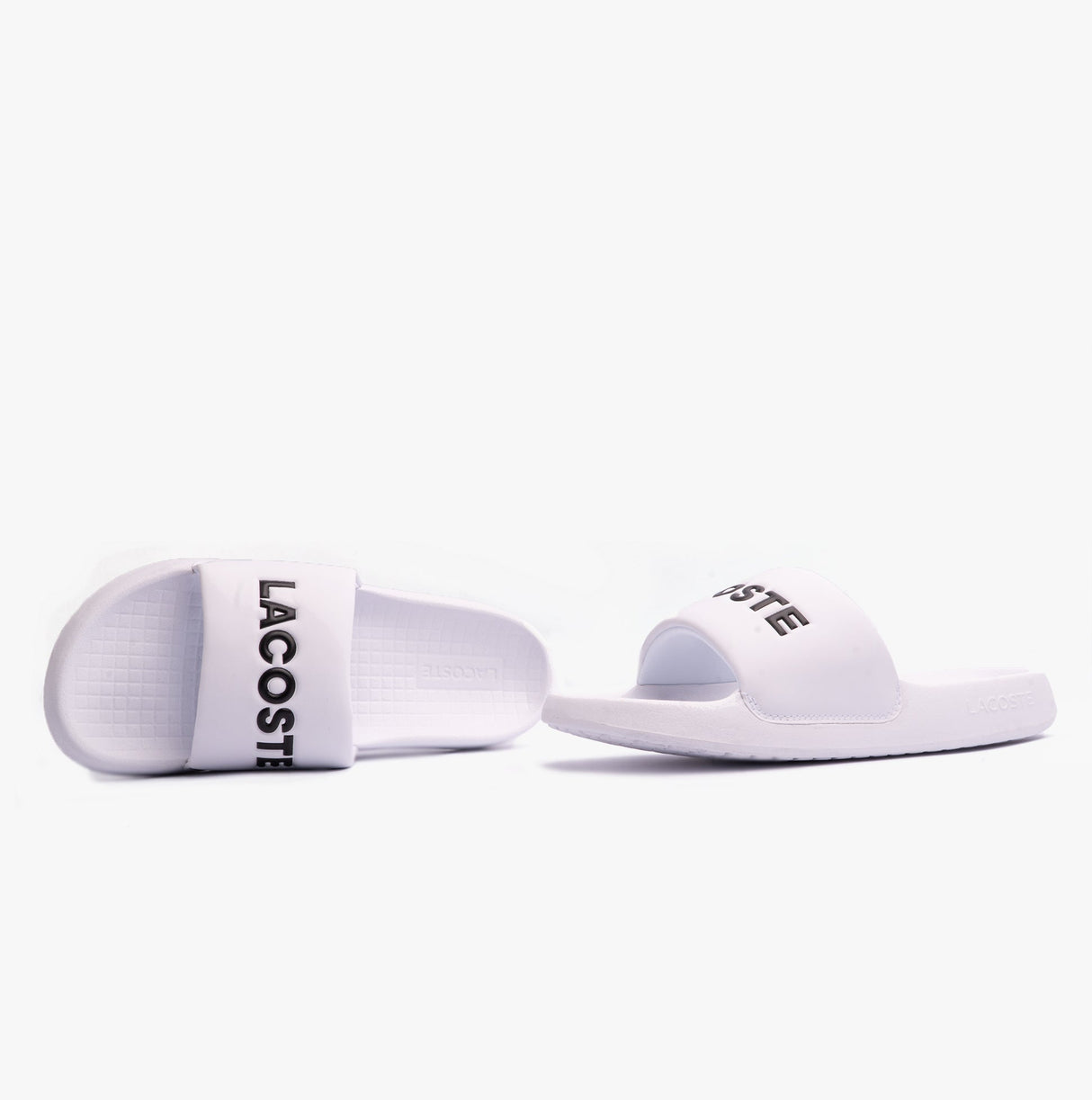 Lacoste SERVE SLIDE 1.0 124 2 Mens Slides�White/Black