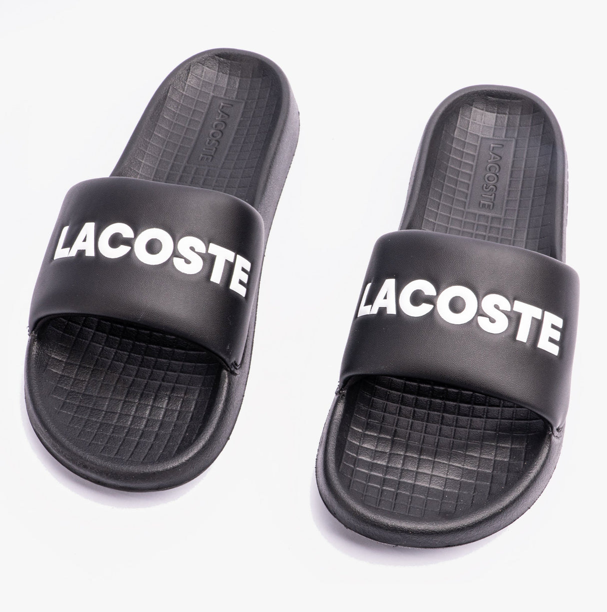 Lacoste SERVE SLIDE 1.0 124 2 Mens Slides Black/White