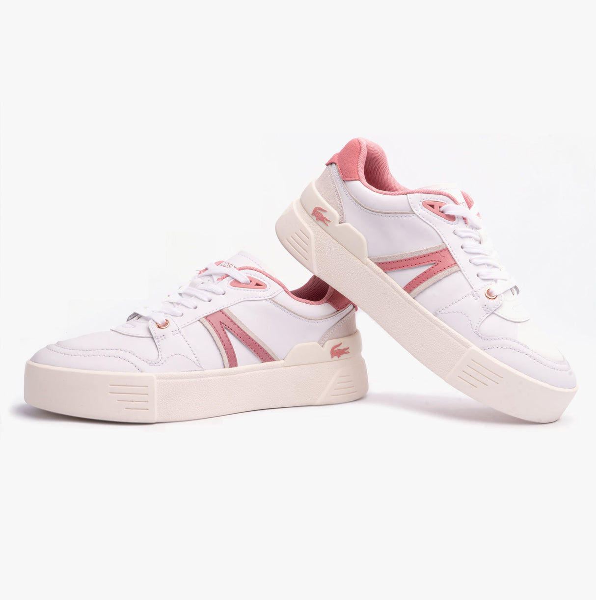 Lacoste L002 EVO 124 1 Womens Trainers White/Light Pink