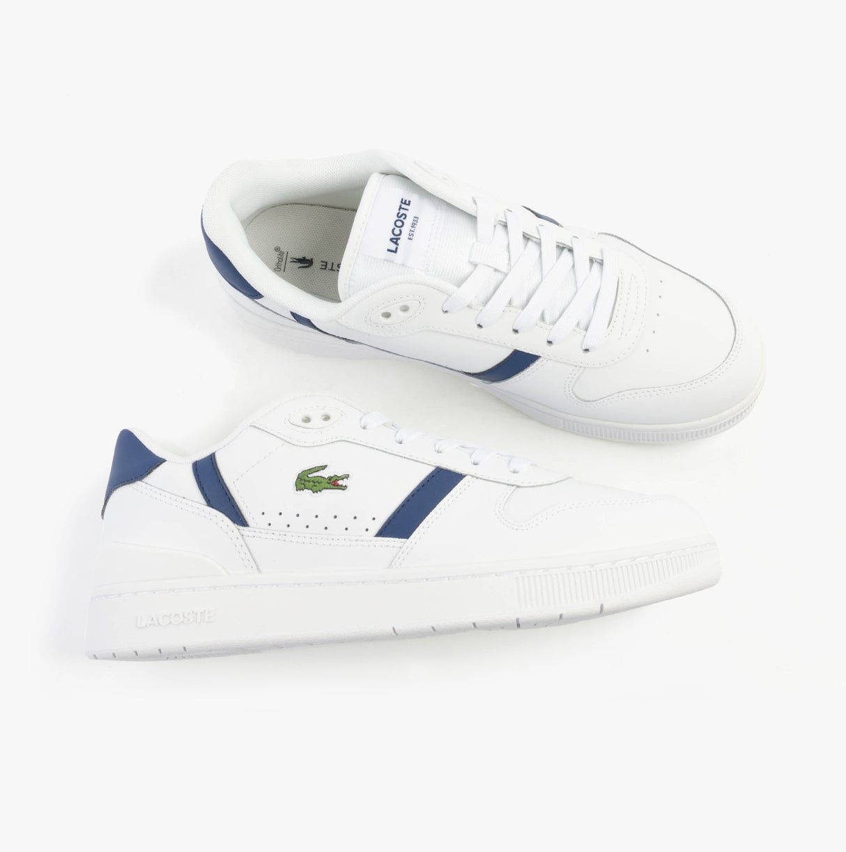 Lacoste T-CLIP SET Mens Trainers White/Navy