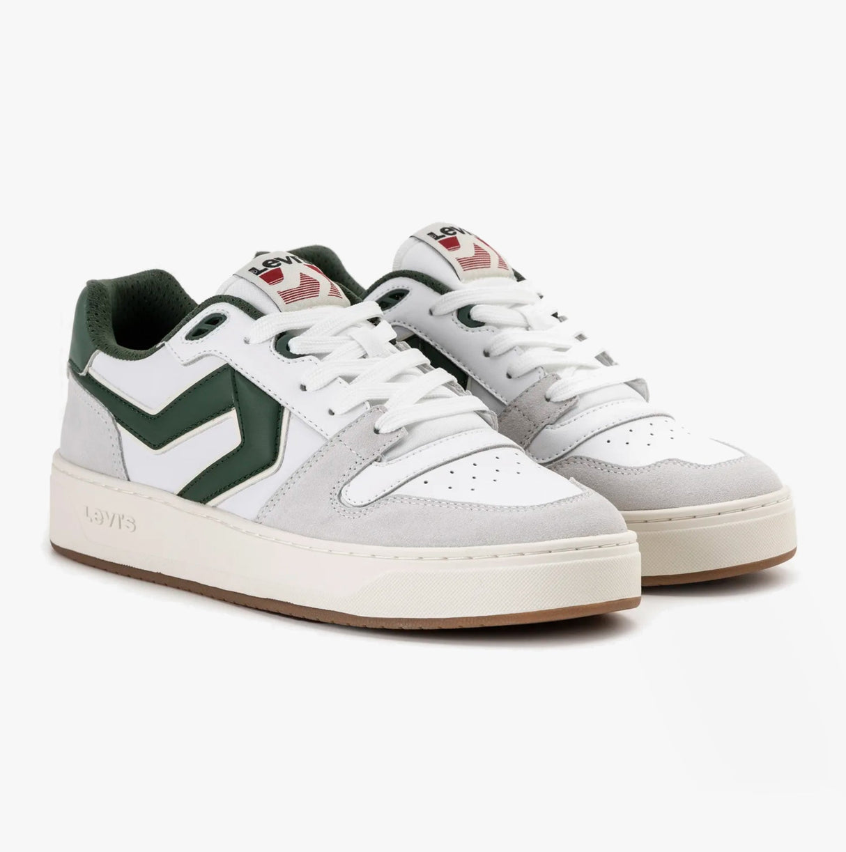 Levi's GLIDE L Mens Trainers White/Green