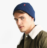 Levi's RIBBED Unisex Beanie Hat Indigo Blue