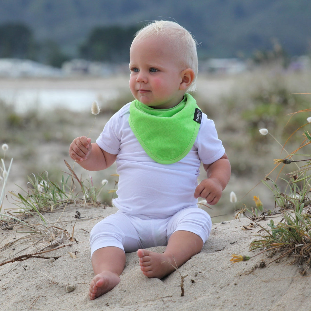 3 PACK - Mum 2 Mum Bandana Style Baby Bibs - Red / Lime / Teal