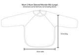 2 PACK - Mum 2 Mum Long Sleeved Wonder Bibs LARGE 18m - 3 years - Grey & Navy