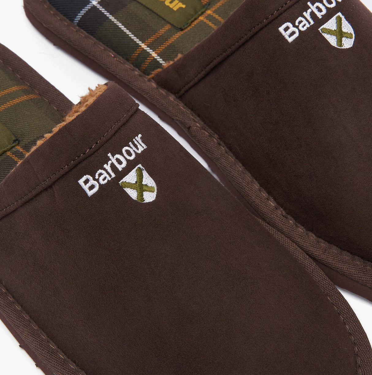Barbour EVERITT Mens Mule Slippers Brown
