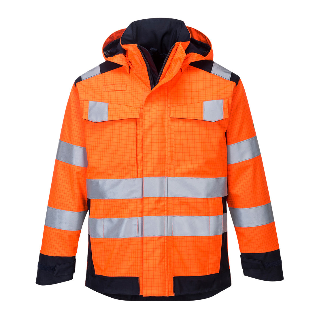 Portwest Modaflame Rain+ Hi-Vis Multi-Norm Contrast FR Jacket