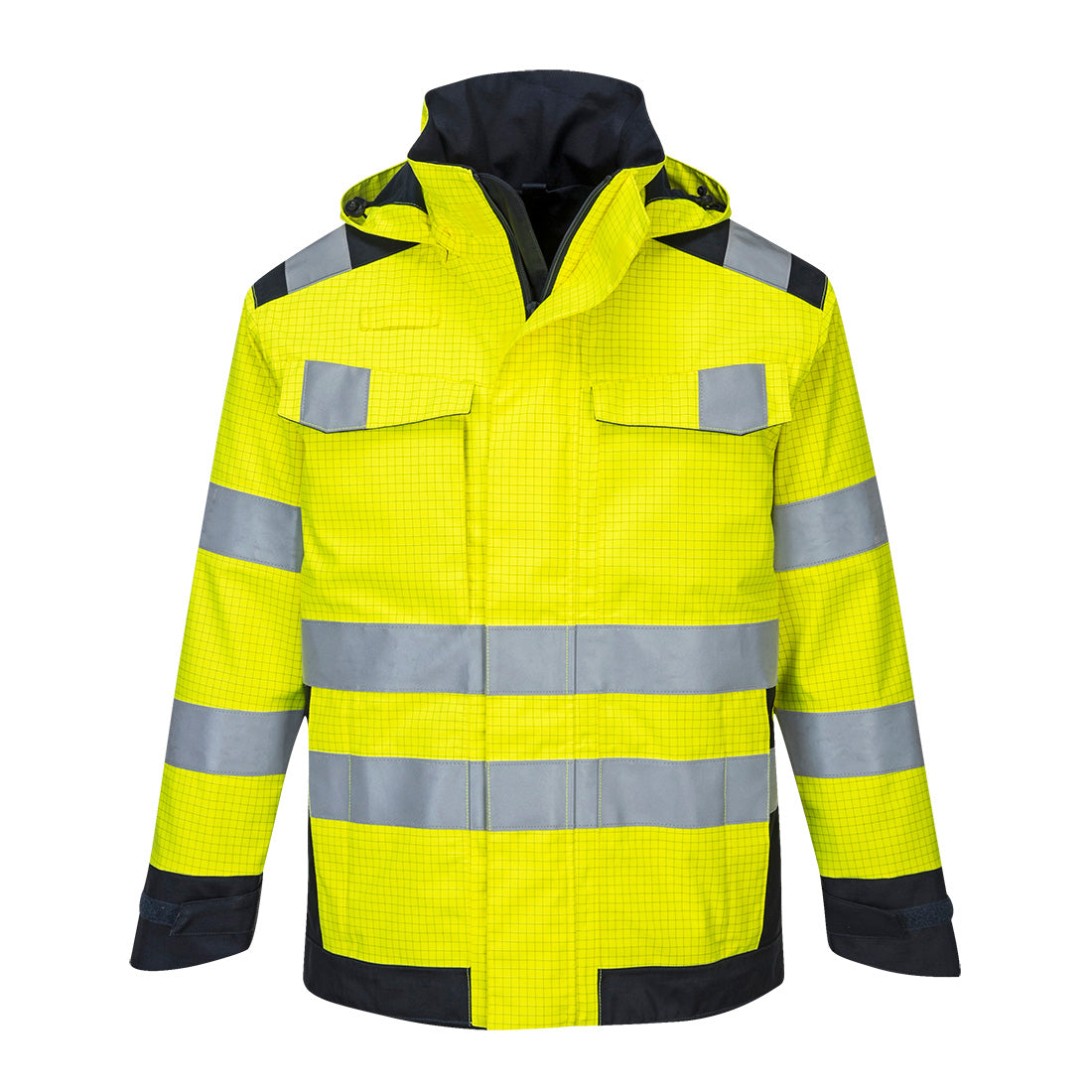 Portwest Modaflame Rain+ Hi-Vis Multi-Norm Contrast FR Jacket
