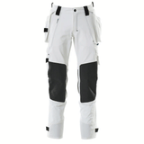 Mascot Advanced 17031 Water-Repellent Stretch Holster Pocket Work Trouser White