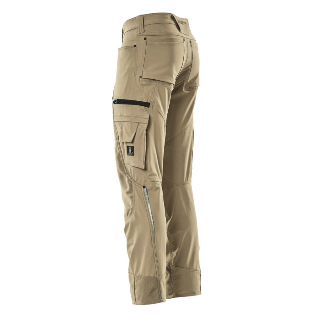 Mascot Advanced 17179 Ultimate Stretch Kneepad Work Trousers Light Khaki, 31" Waist 35" Leg