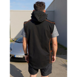 McLaren Water Repellent Stretch Softshell Jacket / Gilet - Official Workwear Black / Orange / Large