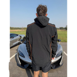 McLaren Water Repellent Stretch Softshell Jacket / Gilet - Official Workwear Black / Orange / Large