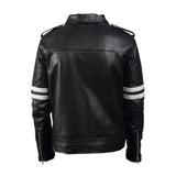 Men's Cafe Racer Leather Jacket | Black