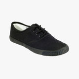 Mirak 6061 Unisex Canvas Lace Plimsolls Black