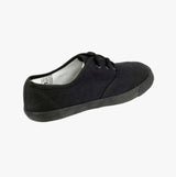 Mirak 6061 Unisex Canvas Lace Plimsolls Black