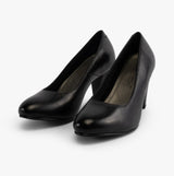 Mod Comfys JASMIN Womens Leather Court Shoes Black