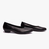 Mod Comfys JULES Womens Leather Court Shoes Black