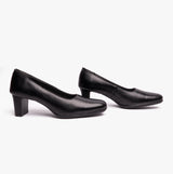 Mod Comfys CELIAS Womens Leather Court Shoes Black
