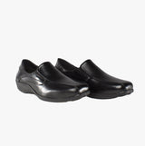 Mod Comfys DAWN Womens Soft Leather Wedge Loafers Black