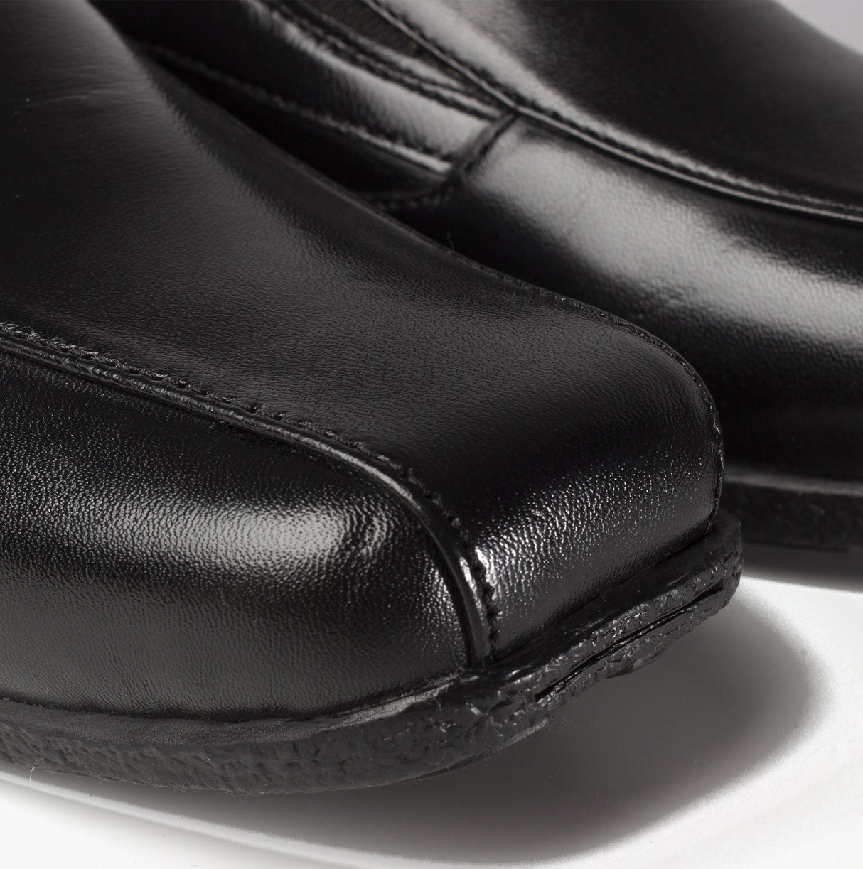 Mod Comfys DAWN Womens Soft Leather Wedge Loafers Black