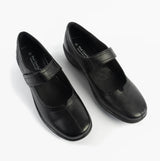 Mod Comfys SHEEN Womens Leather Mary Jane Shoes Black