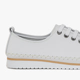 Mod Comfys L988G 5-Eye Lace Womens Leather Shoes White