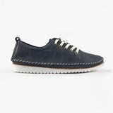 Mod Comfys L988NC Womens Soft Leather Lace-Up Shoes Navy
