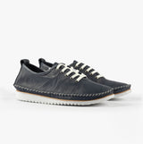 Mod Comfys L988NC Womens Soft Leather Lace-Up Shoes Navy