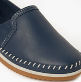 Mod Comfys L990NC Womens Soft Leather Slip-On Shoes Navy