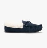Mokkers EMILY Womens Moccasin Slippers Navy