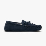 Mokkers OLIVER Mens Moccasin Slippers Navy