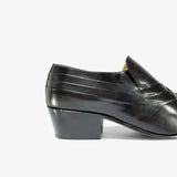 Montecatini CARLOS Mens Soft Leather Pleated Cuban Heel Shoes Black