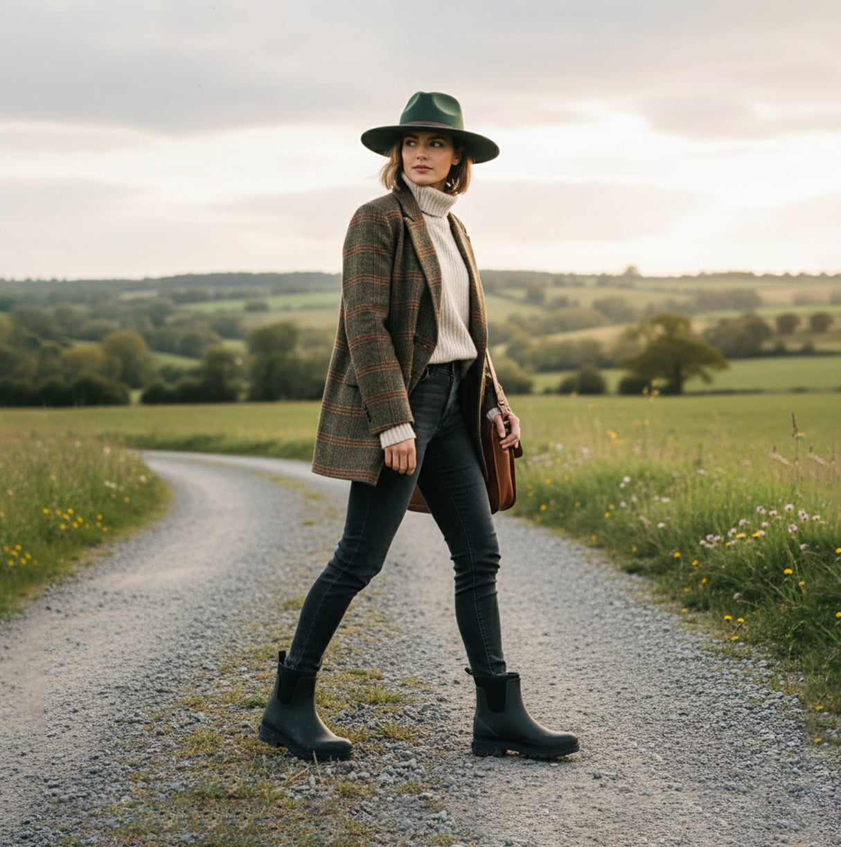 Mud Dogs BROOKE Womens Ankle Neoprene Wellies Black