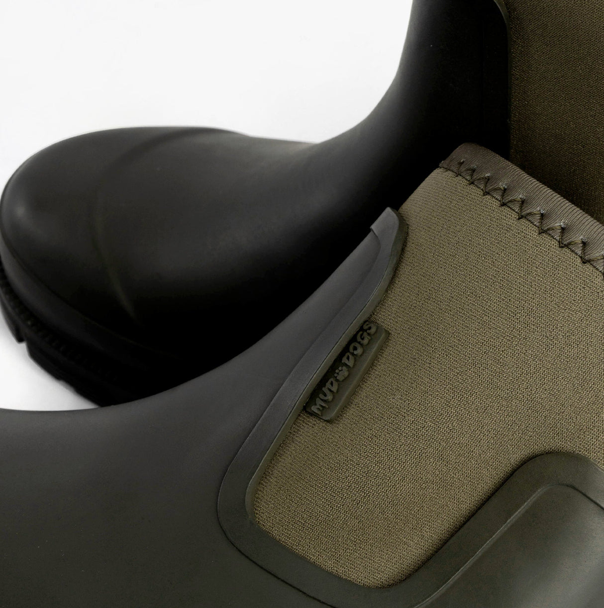 Mud Dogs BROOKE Womens Ankle Neoprene Wellies Dark Green