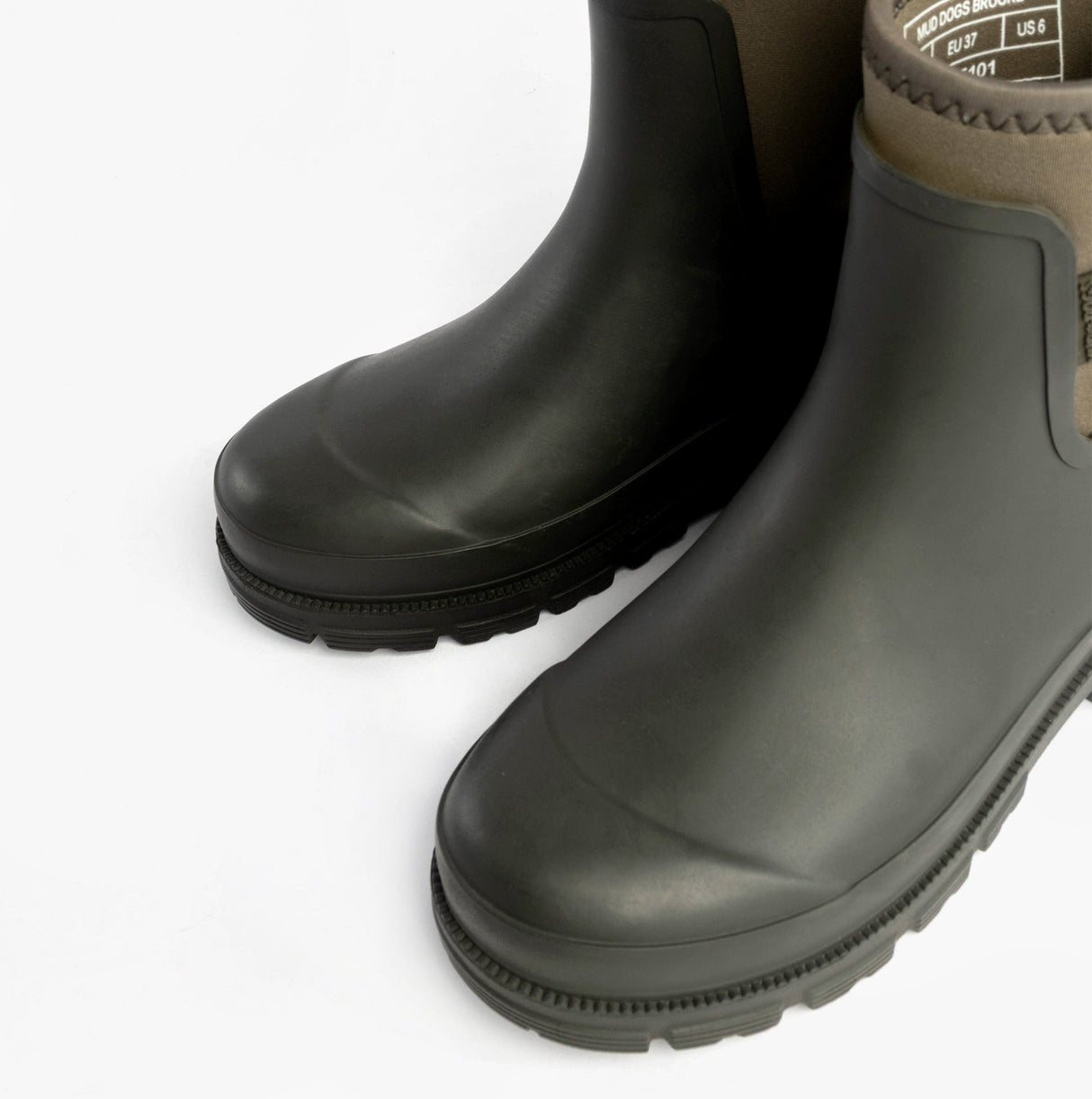 Mud Dogs BROOKE Womens Ankle Neoprene Wellies Dark Green