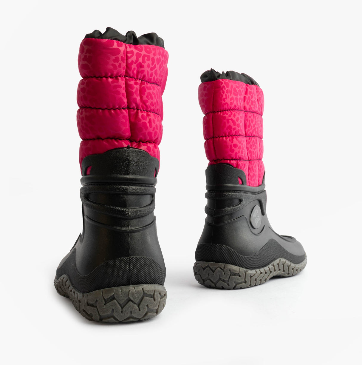 Mud Dogs NORDIC Womens Warm Lined Boots Pink/Black Leopard