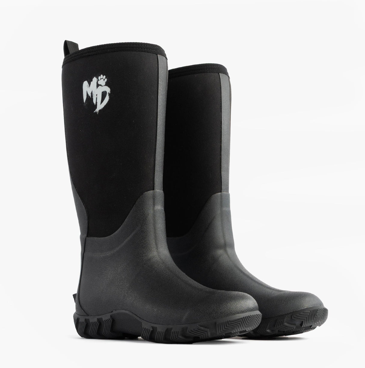 Mud Dogs RUTLAND TALL Neoprene Wellies Black
