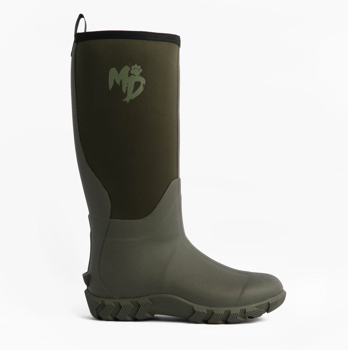 Mud Dogs RUTLAND TALL Neoprene Wellies Olive