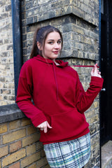Breastfeeding Hoodie - warm fleece lined in burgundy